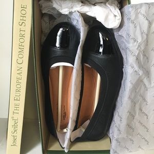 BNIB Josef Seibel Pippa Black Leather Sz. 38/7-7.5